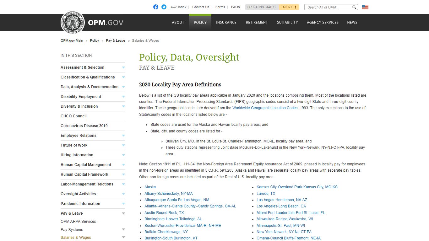 Locality Pay Area Definitions - U.S. Office of Personnel Management